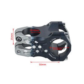 FOMTOR 31.8 Stem 50 mm, MTB Stem Mountain Bike Stem Handlebar Short Stem, for Most Road Bike Stem, MTB Stem, BMX Stem, Bicycle Stem (Black Titanium)
