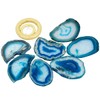 KYEYGWO Blue Agate Discs Geode Wind Chime Sun Catcher Crystal
