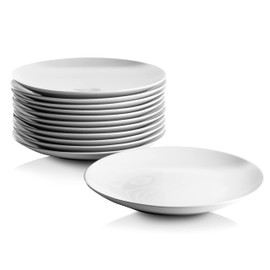 10 Strawberry Street 10.5" Catering Coupe Dinner Plate, Set of 12,White
