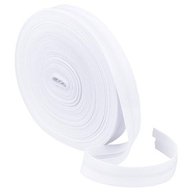 BENECREAT 21.87 Yards Single Fold Bias Tape, 1/2 inch Wide White Bias Binding Tape Hemming Tape for DIY Garment Sewing, Seaming, Piping, Quilting