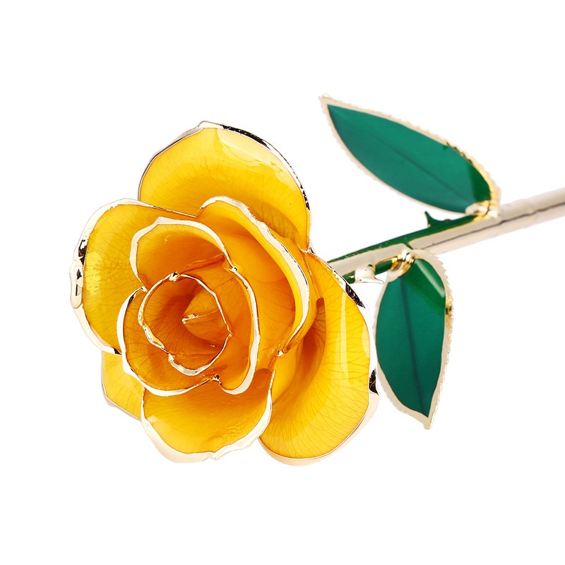 Gold Dipped Rose Flowers Love Gift for Girlfriend Birthday Christmas