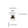 AUXBC 12Pcs 1” Ceramic Round Knobs, Antique Brass and Ceramic