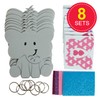 Baker Ross FX453 Elephant Keychain Heart Bag Charm 8 Pack