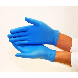 Viawant® Nitrile Pro Disposable Nitrile Gloves L [Pack of 100] Sturdy, Hypoallergenic, Powder-Free & Latex Free - Tear-Resistant Disposable Gloves - Blue
