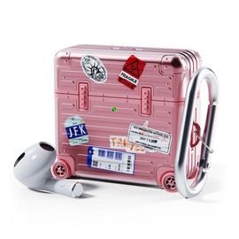 miak AirPods 4 Case, AirPods 4th Generation Case, Carrying Case, Shockproof, Double Wall Construction, Polycarbonate, TPU, Deco-Seal, Carabiner Included, Wireless Charging, Airpotts 4, Pink MA27421AP4