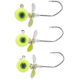 Jenko BTWB014C Big T Whirly Bird Jig Heads Chartreuse 1/4 oz
