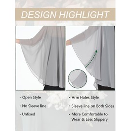 BEAUTELICATE Chiffon Kimono Cardigans Women Oversized Bolero Shrug Sheer Cover Up With Arm Holes For Summer Wedding Evening Bridal Bridesmaids Mother of The Bride(One size,Navy Blue)