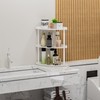 Sezanrpt 3 Tier Acrylic Corner Shelf Organizer Storage 9.5x9.5x15.7 Inch,