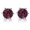 Riva Pierced Stud Earrings with Round Cut Gemstone Cubic Zirconia