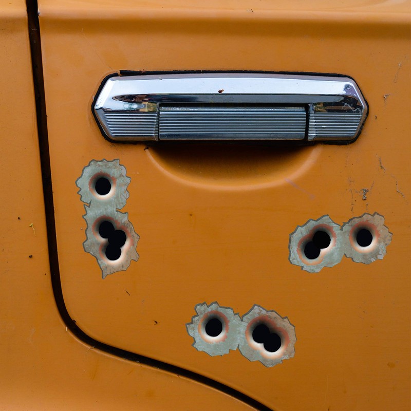 Realistic Bullet Hole (Bullethole) 3D Stickers - Large Caliber Rapid