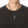 COAI Wolf Carved Golden Obsidian Wolf Fangs, Lucky Amulet Pendant/Necklace,