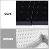 Pegboard Smith 48x24 Inch Black Metal Pegboard Kit for Wall