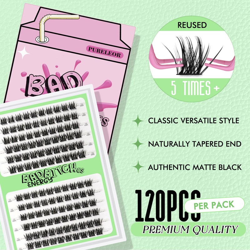 Russian Individual Eyelashes Clusters Lashes Fluffy Thick Eye Lashes Extension