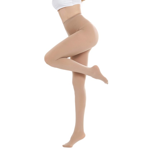 CozyWow Women's 80 Denier Solid Color Soft Opaque Footed Tights
