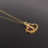 14K Gold Plated Citrine Double Heart Pendant Necklace for Women