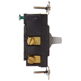 Leviton 20 Amp, 120/277 Volt, Toggle, Double Throw, Center Off, Momentary Contact, Single-Pole AC Quiet Switch, Industrial Grade, Grounding, 1257-GY, Gray