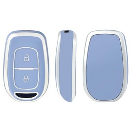 OFFCURVE Car Key Cover Car Key Case Key Fob Cover Car Key Protector 2 buttons Compatible with Renault Dacia Logan Duster Dokker Sandero Stepway Spring Twingo Clio Scenic Master Laguna Symbol Megane