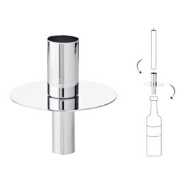 EDZARD Flaschenaufsatz für Kerzen (H 8 cm) - Kerzenständer, Deko Kerzenhalter für Stabkerzen, Einsatz für Flaschen - Kerzen Deko, Kerzenleuchter (Silber)