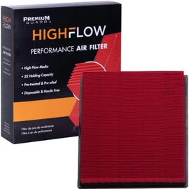 HIGHFLOW PA4727X, filtro de aire desechable para motor de alto rendimiento, preengrasado | Compatible con Nissan Frontier 2020-05, Titan 2015-04, Pathfinder 2012-05, Xterra 2015-05, Armada, NV3500, NV2500