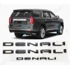 GMC 3pc Gloss Black Door Rear DENALI Emblems Letters 2021-2023