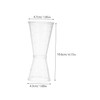 BUGUUYO 10pcs Transparent Double Jigger Cocktail Measuring Cup with Clear