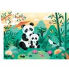 DJECO 37282 P. Silhouette Leo the Panda Robot Snap-on Puzzles,
