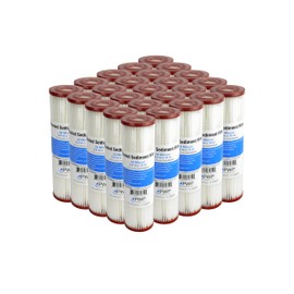Pleated Poly Sediment Water Filter Cartridge Standard 2.5x10" 50 Micron 25 Pack