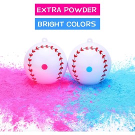 Unbranded Gender Reveal Baseball with Blue Pink Powder Two Ball Total For Gender Reveal
