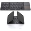 ROCK&ROWN Foldable Bluetooth Keyboard, Pocket Size Portable Wireless Keyboard with