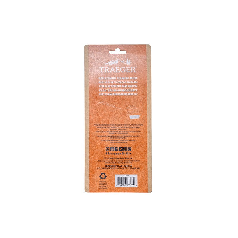 Traeger Grills BAC599 Replacement BBQ Cleaning Brush Head (2 Pack)