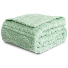 COOVA Premium Fleece King Size Blanket 90x102 inch - Soft & Cozy, Lightweight, Ideal for, Bed, Travel and Camping, Warm, Easy to Clean, Great for Birthdays, Christmas, Housewarming,Sage Green