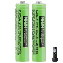 OSIM 2Pack BK-40AAABU Ni-MH AAA Rechargeable Batteries 1.2V AAA Ni-MH Rechargeable Batteries 400mah for Panasonic Cordless Phones, Remote Controls, Electronics