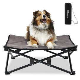 KingsCamp Elevated Dog Bed Portable Raised Beds Stable Folding Dog Cot Dog Camping Bed for Outdoor Travel with Washable Mesh