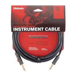 D'Addario Cable de guitarra – Cable de guitarra – Cable de disyuntor – Interruptor de corte con pestillo para silenciar al cambiar el instrumento – 15