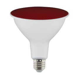 Satco (S29480) 11.5 Watts, Par38 Led; Red; 90 Degree Beam Angle; Medium Base; 120 Volt Ideal for Use in Holidays Illuminatio, Soffit, Under Eave Red 11.5Par38/Led/90'/Red (1 Pack)