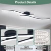28W Linear Ceiling Light Black Modern LED Ceiling Light Fixture
