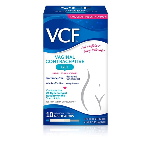 VCF Vaginal Contraceptive Gel, 1 Pack of 10 Pre-Filled Applicators 2.55 Gram