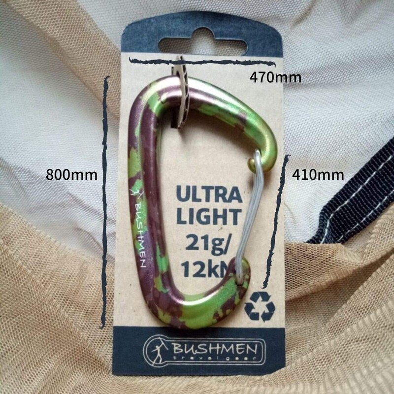 BUSHMEN Travel Gear, ULTRALIGHT Carabiner, Ultra Light Carabiner, Genuine Japanese