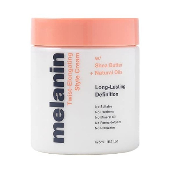 M & H Melanin Haircare Twist Elongating Style Cream with Shea Butter and Natural Oils 16 Oz Long Lasting Definition. Hydrate and Seal Moisture. Detangle and Reduce Knots,Nutrient Rich Formula(1 Pack)