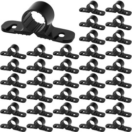 Ø 1/2 Inch Suspension Clamp Pipe Clamps - Heavy Duty PVC Pipe Supports for PEX/CPVC/Copper, Water/Gas Pipe & Cable Conduit, Saddle Clips with 2 Hole Mounting (Pack of 50)