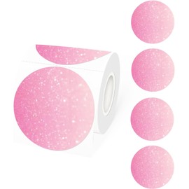 STARLIBOO Thermal Labels 3 inch, Round Thermal Printer Labels, Circle Direct Thermal Stickers for DIY Logo Design, Shipping, Name Tag, Compatible with Rollo&MUNBYN (400 Labels,Matte Pink)