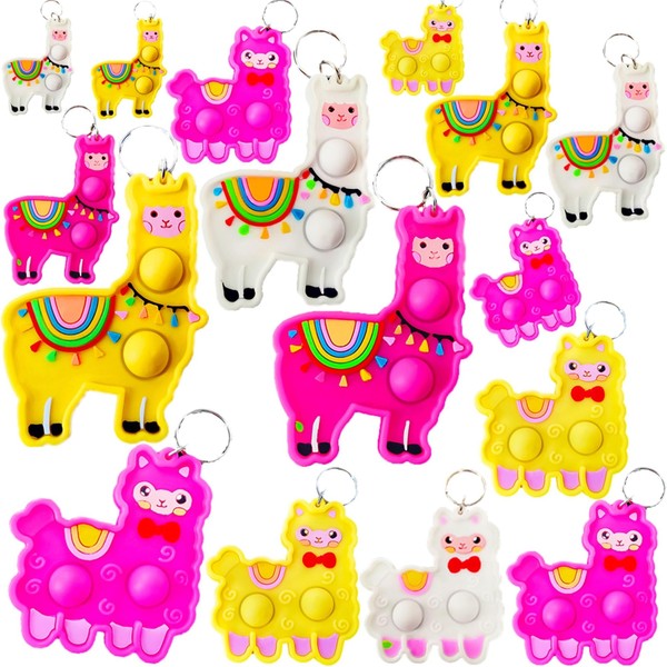 20 Packs Llama Mini Pop Fidget for Birthday Party Favors,Bulk