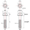 Wanyifa Titanium Ti M6 x 10 16 18 20 25