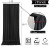 10x10FT Black Backdrop Curtains for Parties Wrinkle Free Black Curtains