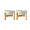 SPUNKYJUNKY Ceramic Elevated Dog Bowls 2 Pack - 5.1inch Raised