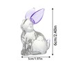 Eterspr Glass Rabbit Crystal, Tiny Micro Crystal Figures, Crystal Rabbit
