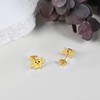 ELFRONT Axolotl Earrings 14k Soild Gold Axolotl Studs Axolotl Jewelry