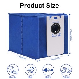 5 Pack Replacement Vacuum Bags for BObsweep RC400 for Ultra-Vision Robot Vacuum, 4.6L Large Dust Bags, Self-Emptying Bag for Vacuum Cleaner