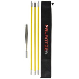 Scuba Choice 7' Travel Spearfishing Pole Spear, 3-Piece Fiberglass with 3 Prong Barb Paralyzer Tip, Adjustable to 5', Includes Black Rubber Sling & Carry Bag, Durable and Compact for All Skill Levels