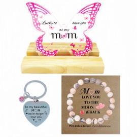 Gifts for Mum - Thoughtful Mum Birthday Gifts, Mothers Day Gifts, Presents for Mum, Birthday Presents for Mum, Meaningful Gifts for Mom with Butterfly Decor (Pink, Mum)
